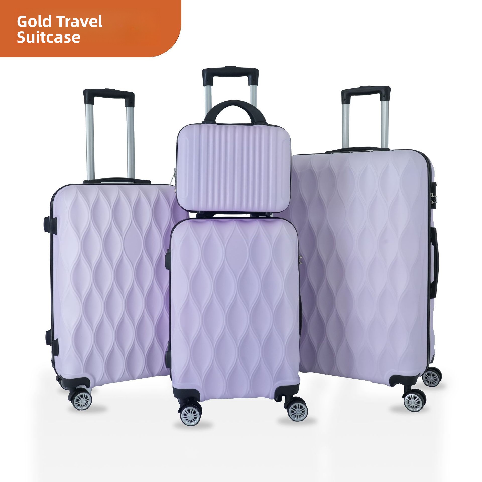 Travel Packing Cube - Four-Piece Set Luggage ABS Universal Wheel