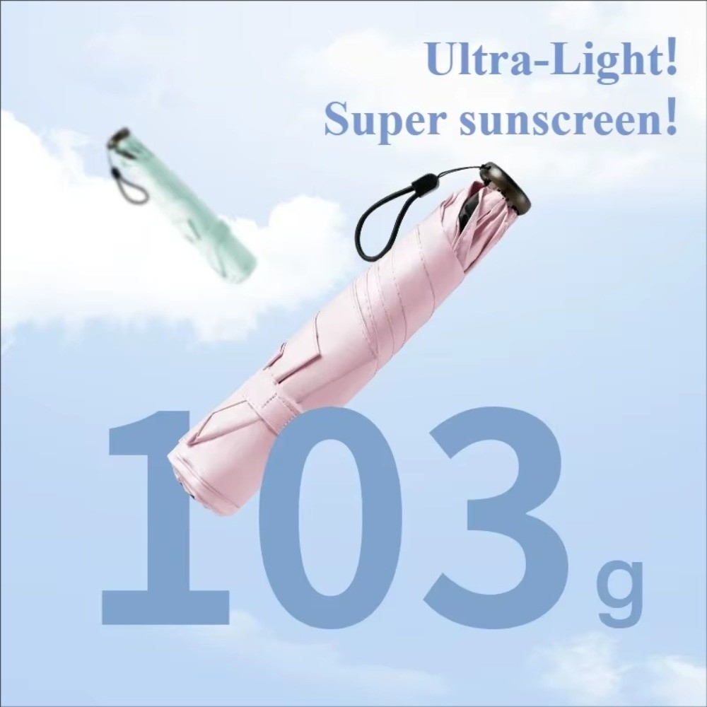 Travel Umbrella Compact - New Foldable Manual Sun Umbrella 6-Bone