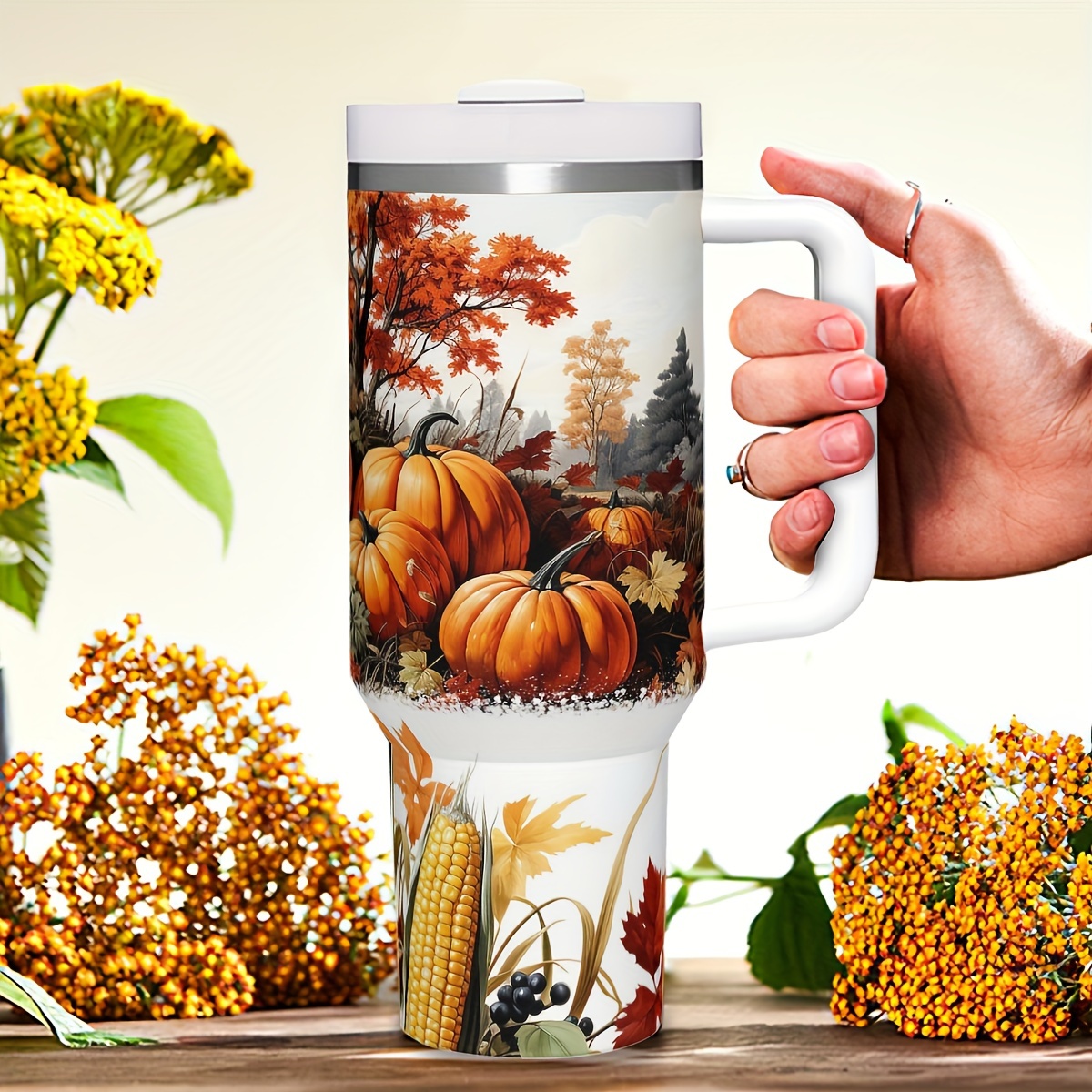 1pc 40oz Autumn Pumpkins Insul - Travel Accessories Gift Ideas ulasan dan harga