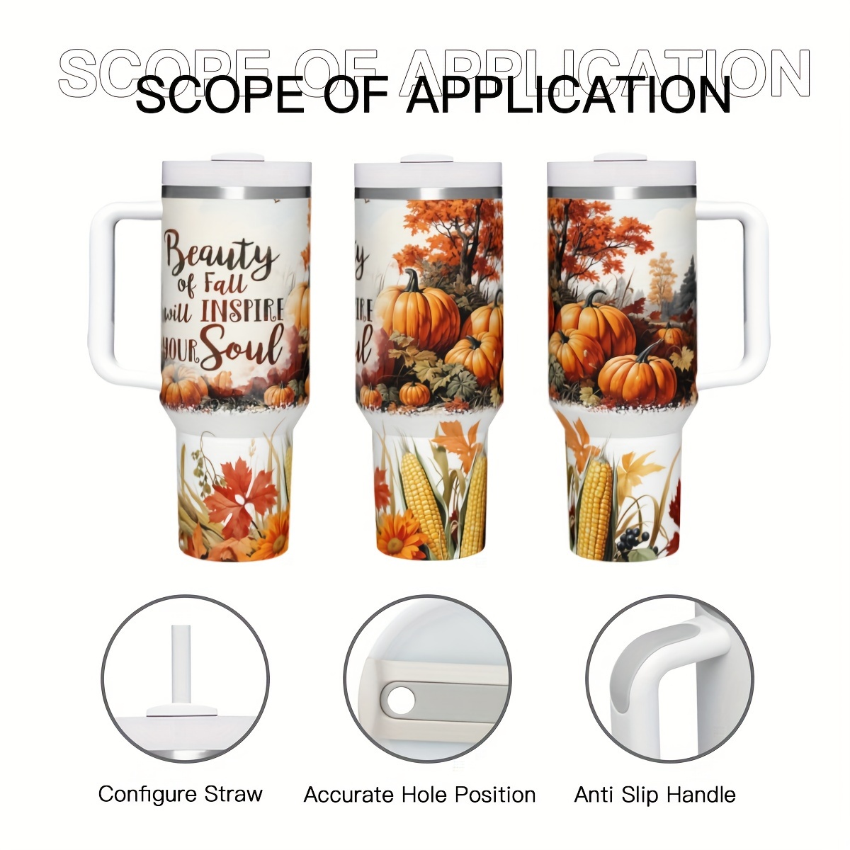 1pc 40oz Autumn Pumpkins Insul - Travel Accessories Gift Ideas ulasan dan harga