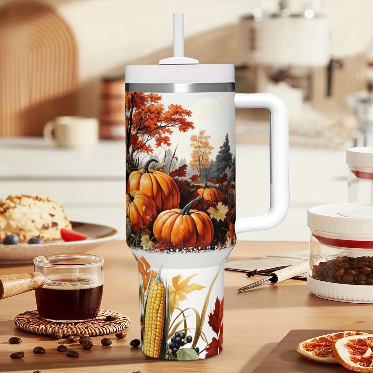 1pc 40oz Autumn Pumpkins Insul - Travel Accessories Gift Ideas ulasan dan harga