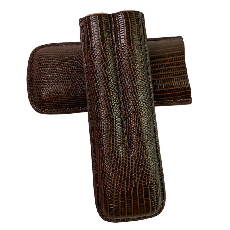 Man-made Leather Cigar Case 2  - Travel Accessories Youtube ulasan dan harga