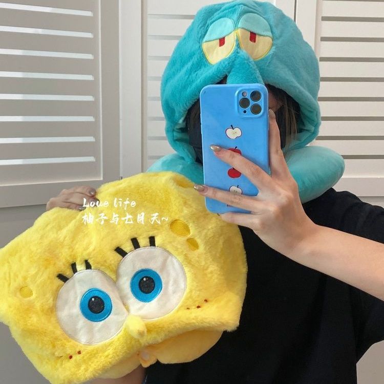 Kawaii Anime SpongeBob Hooded  - Travel Accessories Girly ulasan dan harga