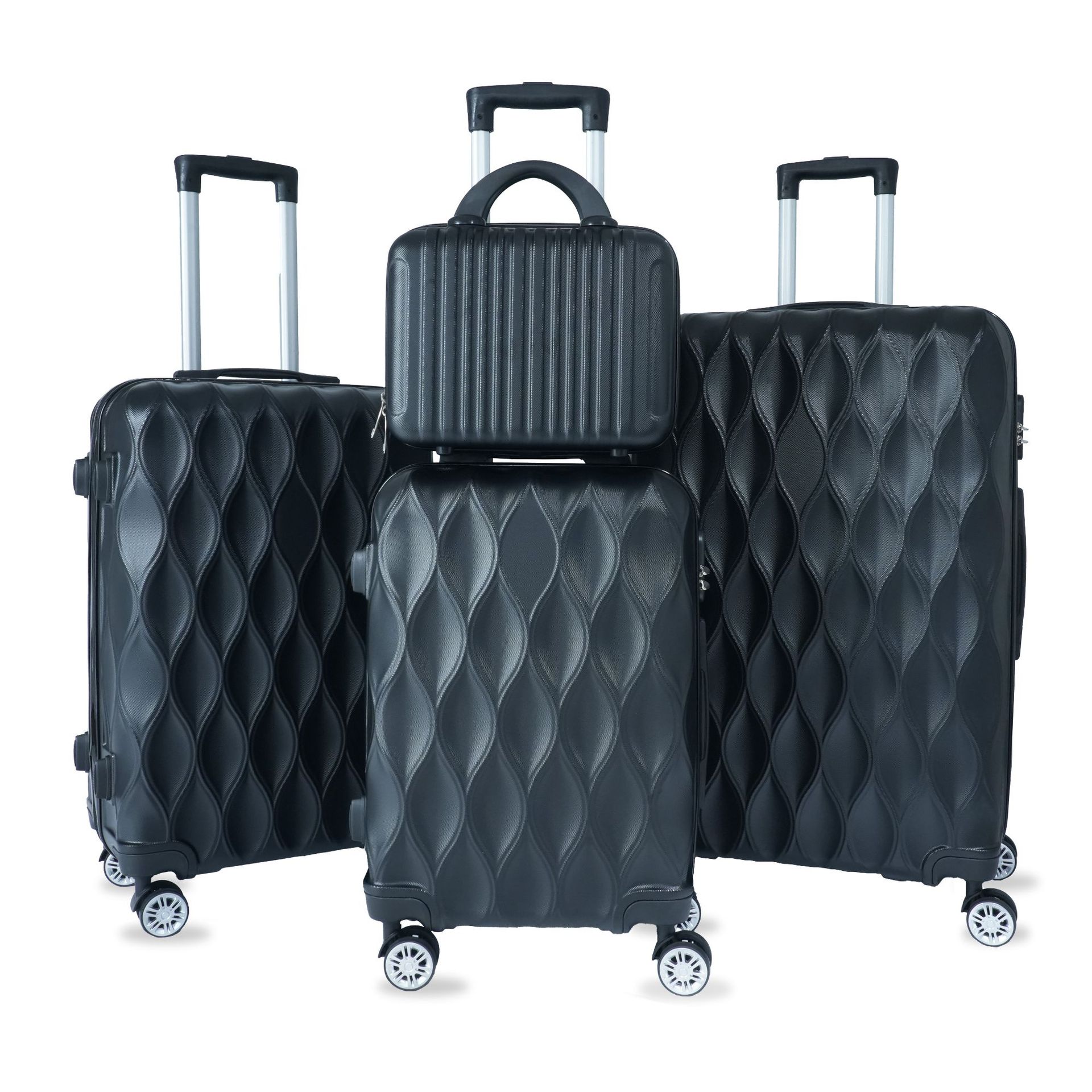 Four-Piece Set Luggage ABS Uni - Travel Packing Cube ulasan dan harga