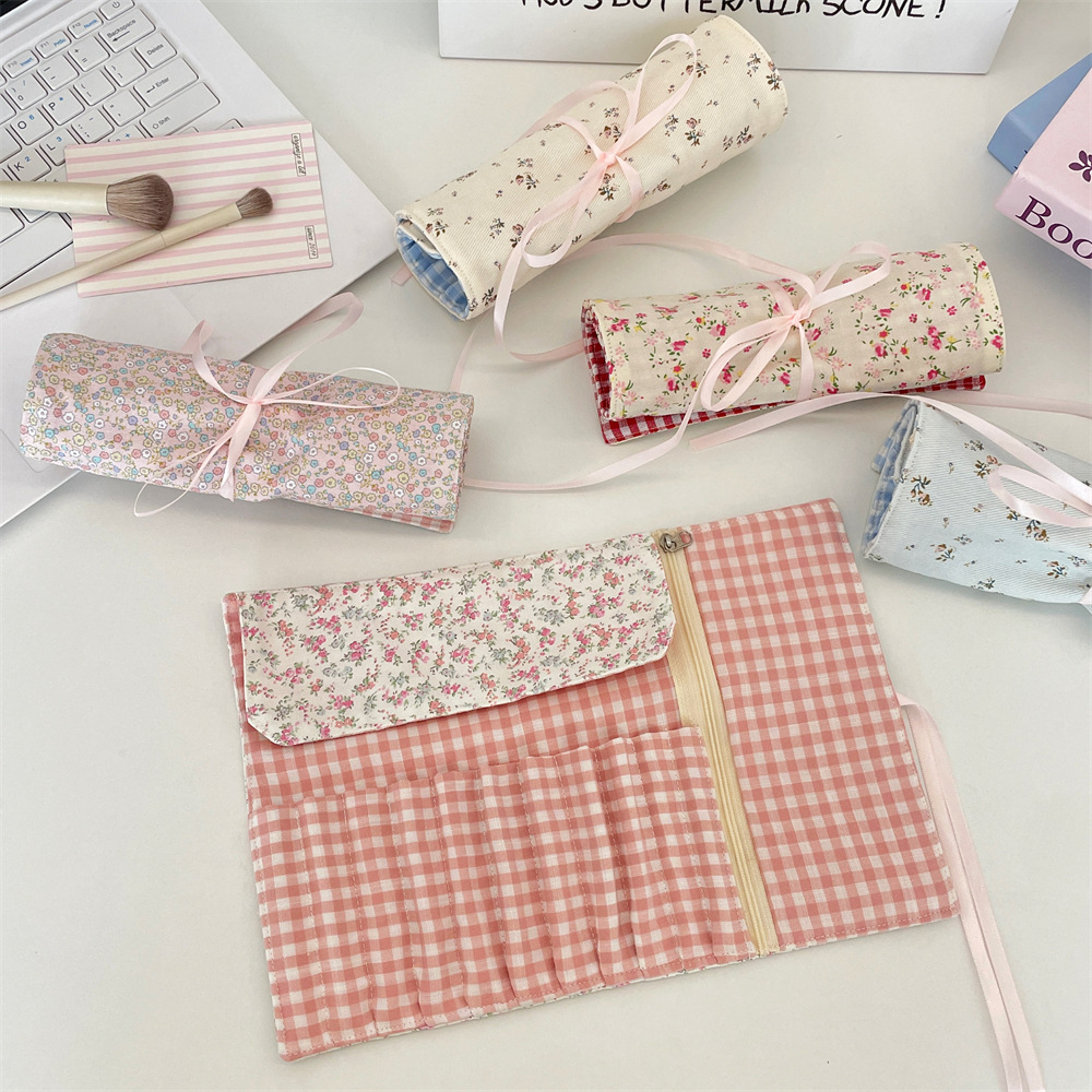 Cottagecore Floral Makeup Brus - Travel Accessories Organizer Bag ulasan dan harga