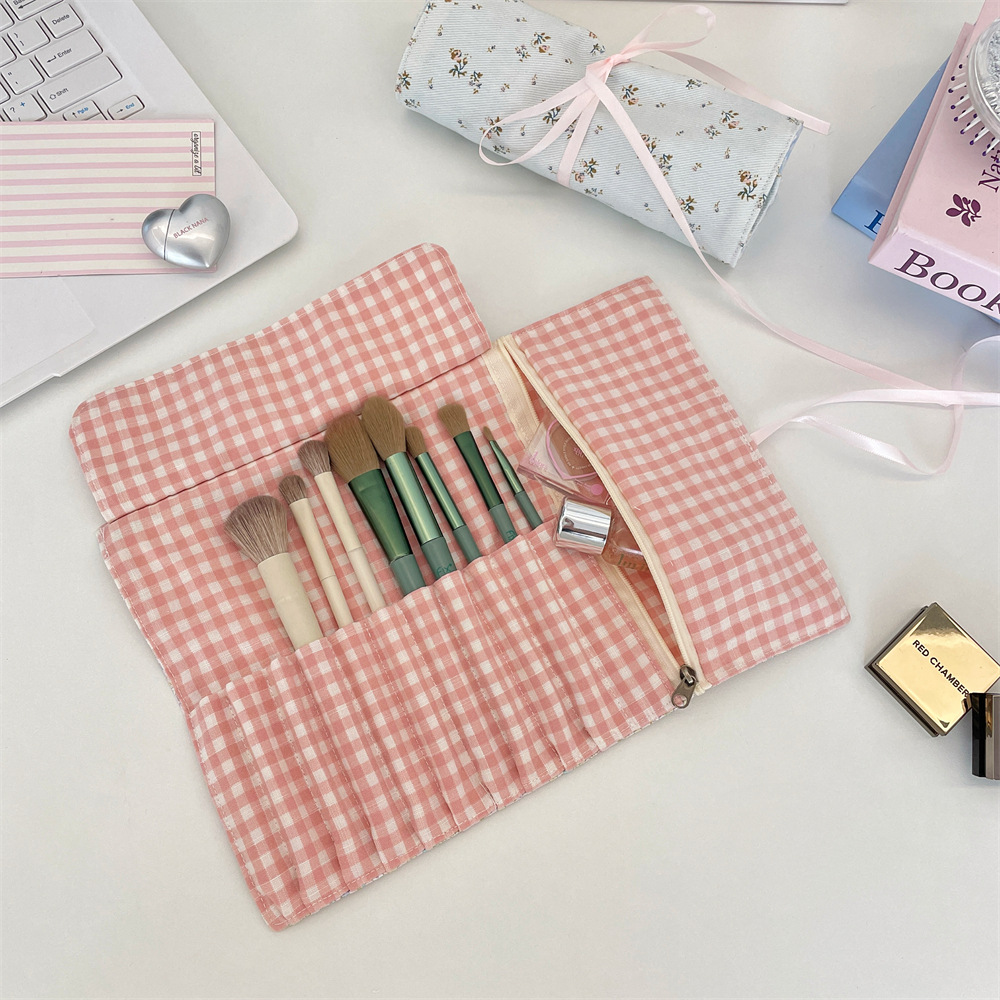 Cottagecore Floral Makeup Brus - Travel Accessories Organizer Bag ulasan dan harga