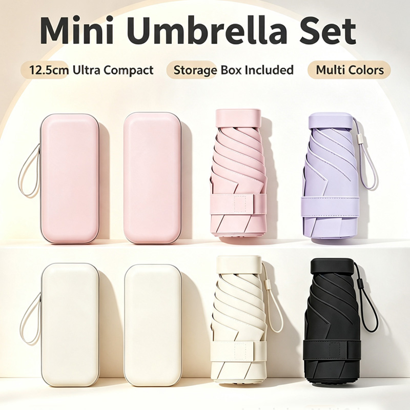Mini Sun Umbrella Pocket Rain  - Travel Umbrella Compact ulasan dan harga