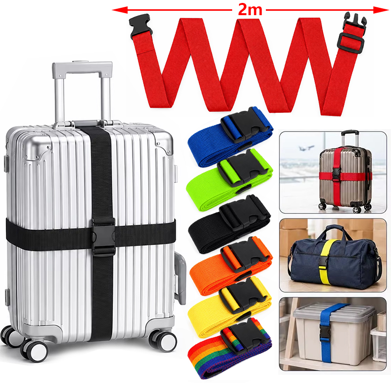 2m Adjustable Luggage Strap Cr - Travel Packing Cube ulasan dan harga