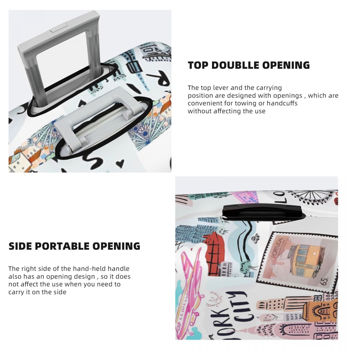 Travel Prints Suitcase Cover N - Travel Accessories New York ulasan dan harga