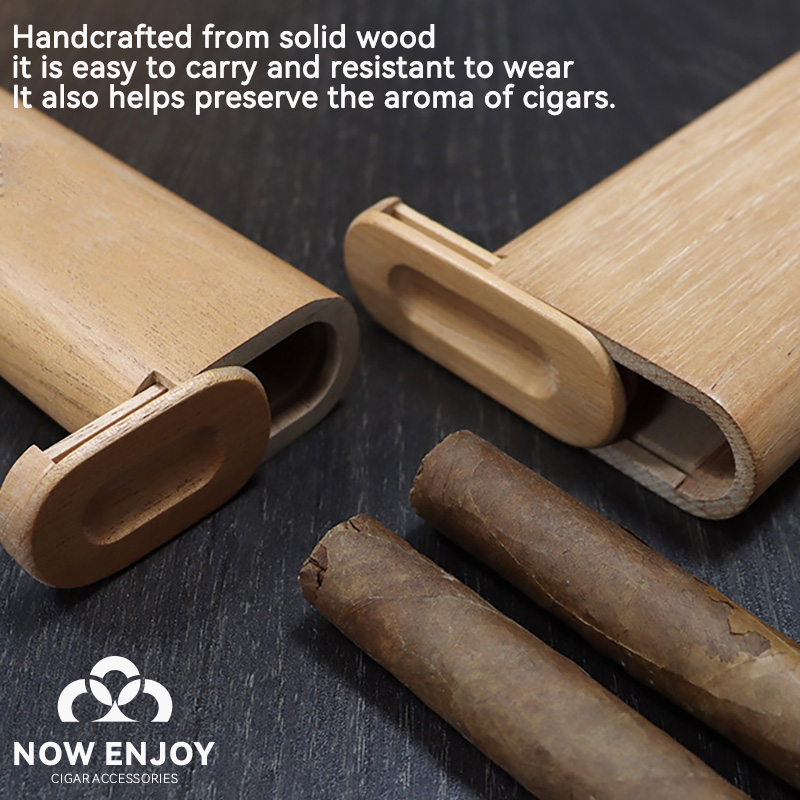 Portable Cigar Case Natural Ce - Travel Accessories Youtube ulasan dan harga
