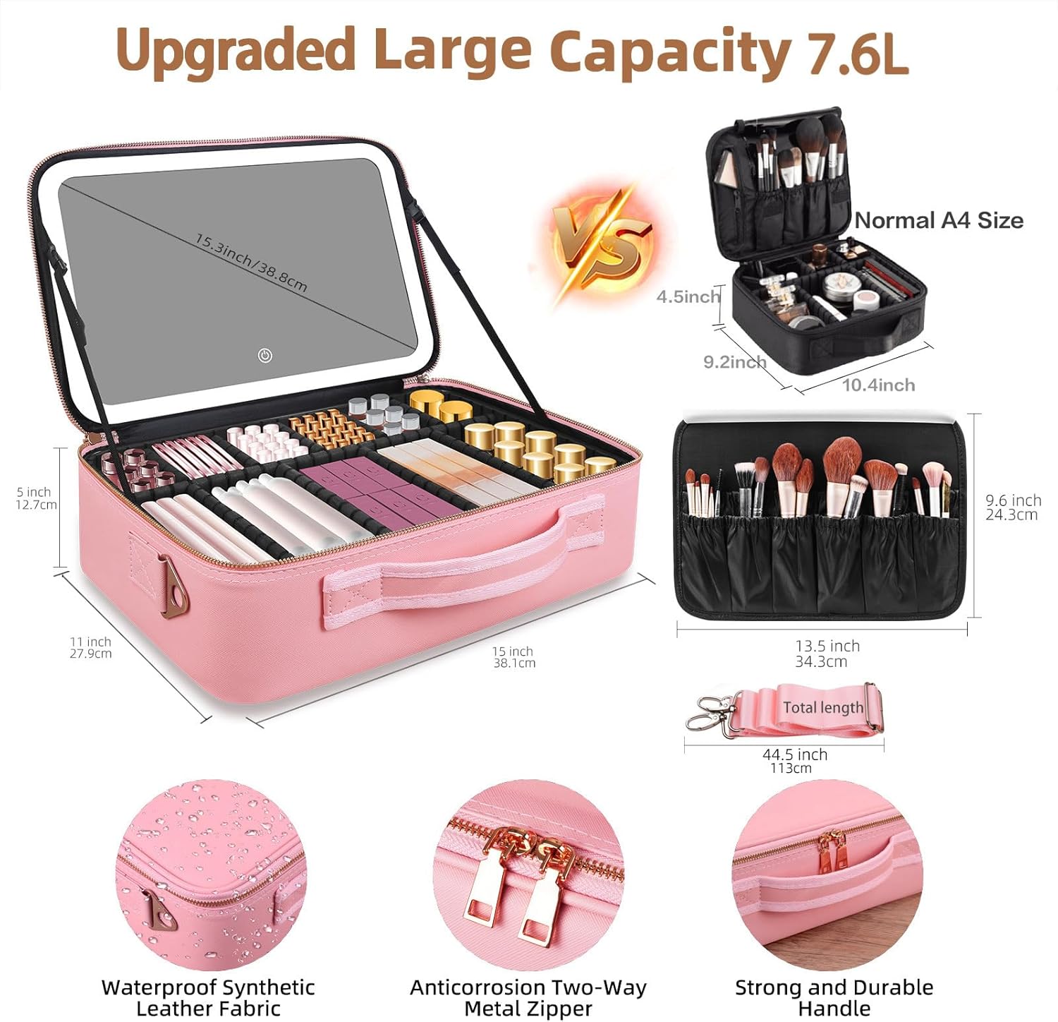 Large Capacity Makeup Bag 15'' - Travel Accessories Organizer Bag ulasan dan harga